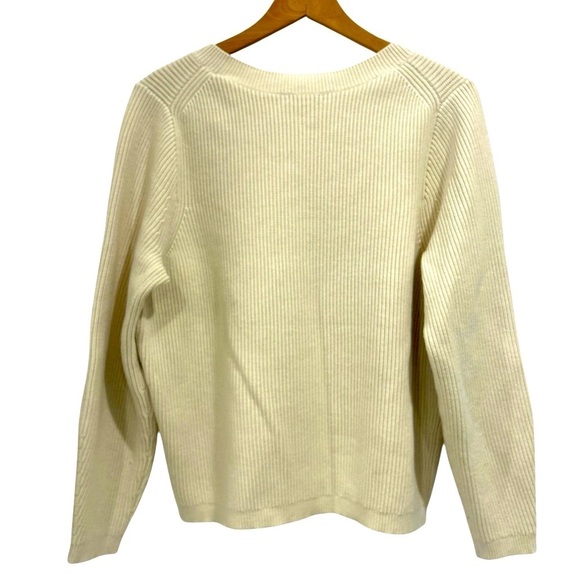 J. Crew Ribbed Stretch Crewneck Minimalist Relaxed Fit Sweater - Size XS - Picture 6 of 12